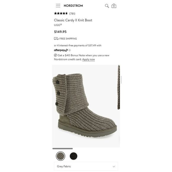 UGG® Classic Cardy II Knit Boot - Picture 8 of 8